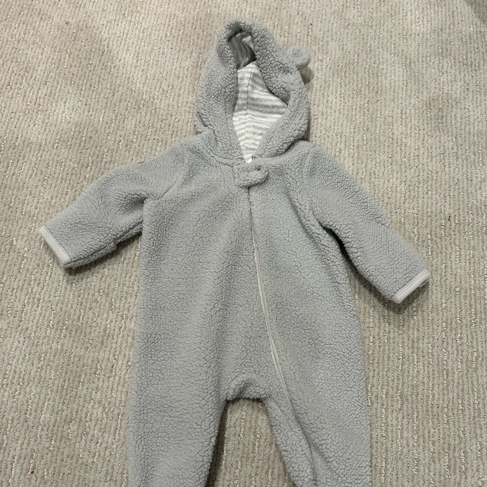 Cloud Island Zip Cold Weather Onesie (Size 0-3 months)